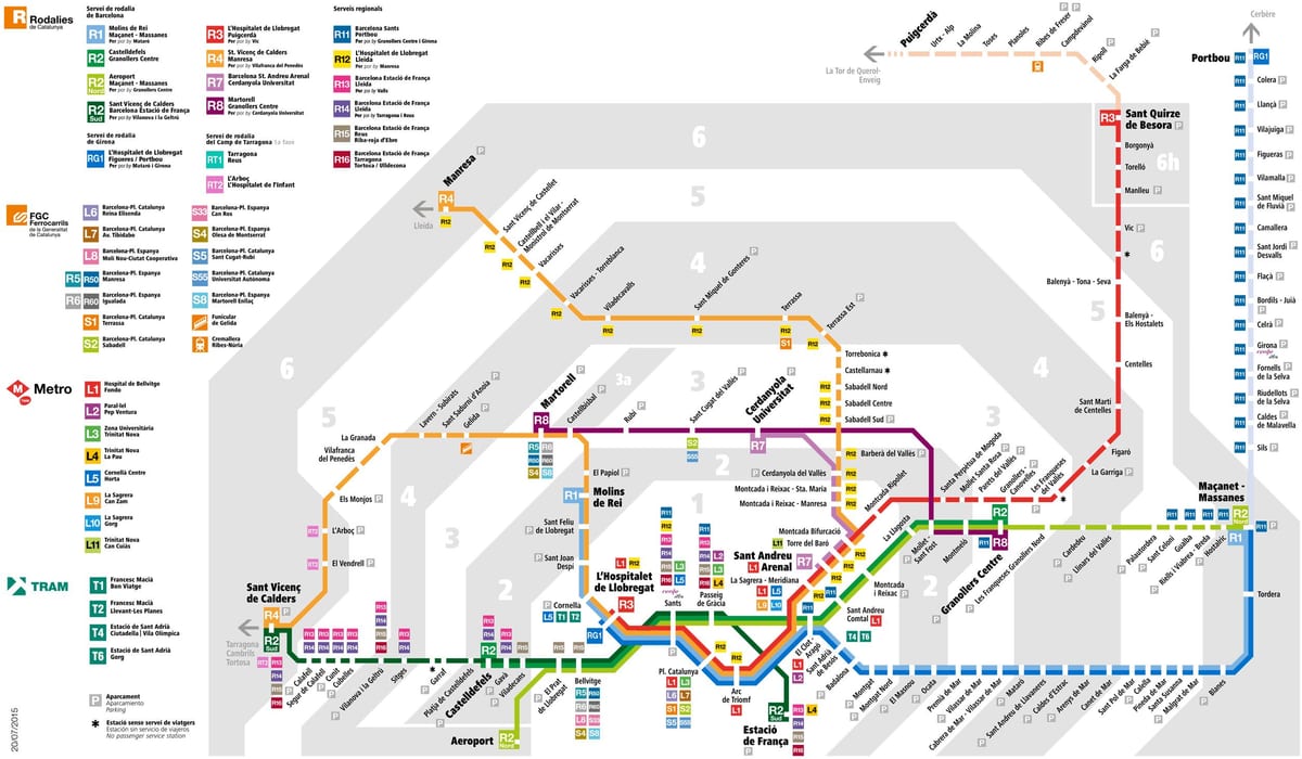 rodalies地図