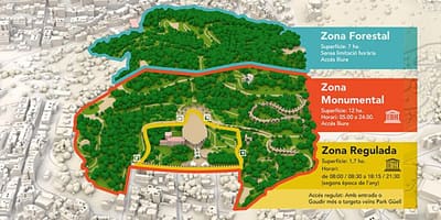 ガウディパークバルセロナの地図