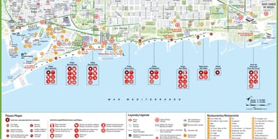 ビーチバルセロナの地図
