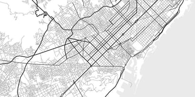 バルセロナのベクトルの地図