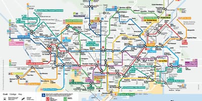 バルセロナはメトロ線地図