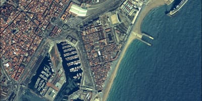 地図バルセロナの衛星
