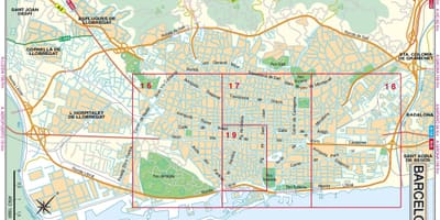 地図バルセロナの道