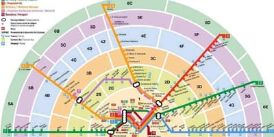 地図バルセロナのゾーン
