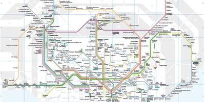 バルセロナ近郊鉄道の地図