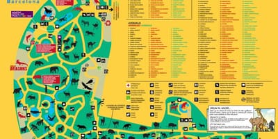 地図のバルセロナ動物園