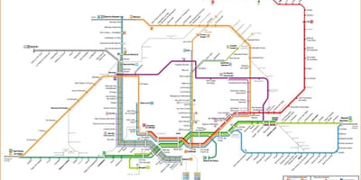 バルセロナの地図駅