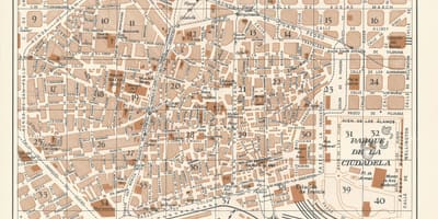 地図のヴィンテージバルセロナ