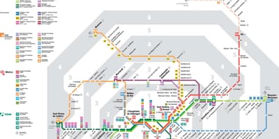 バルセロナ鉄道地図renfe