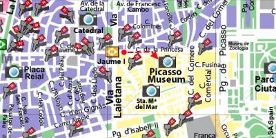 地図バルセロナの美術館