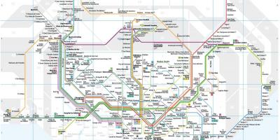 バルセロナ近郊鉄道の地図