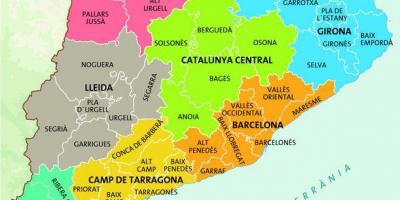 地図バルセロナの地域