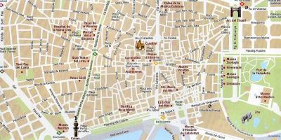 地図バルセロナの旧市街