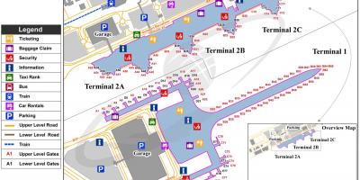 バルセロナ空港地図のターミナル1および2