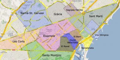 地図のバルセロナ近郊